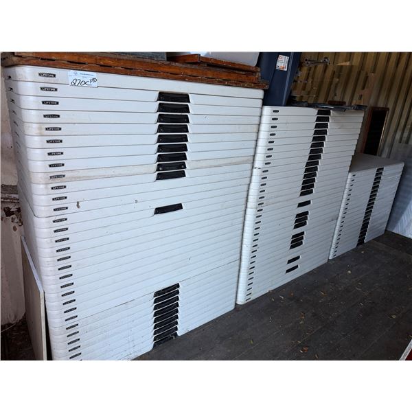 Qty 83 Lifetime Plastic Folding Tables 48" x 22"