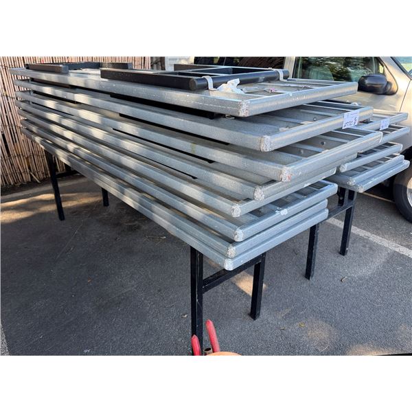 Qty 8 Gray Aluminum Folding Tables