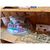 Image 27 : Contents of Shelf: Wire, Fluorescent Tubes, Stage Lamps, Fittings, Carpet, Lawson Storage Drawers, P