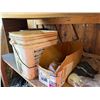 Image 33 : Contents of Shelf: Wire, Fluorescent Tubes, Stage Lamps, Fittings, Carpet, Lawson Storage Drawers, P