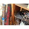 Image 35 : Contents of Shelf: Wire, Fluorescent Tubes, Stage Lamps, Fittings, Carpet, Lawson Storage Drawers, P