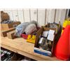 Image 11 : Contents of Shelf: Tiki Torches, Fittings, Towel & Soap Dispensers,  Lawson Storage Drawers, etc