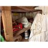 Image 19 : Contents of Shelf: Tiki Torches, Fittings, Towel & Soap Dispensers,  Lawson Storage Drawers, etc