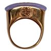 Image 3 : Chinese 14K Lavender Jadeite Shou Ring Size 4 1/2