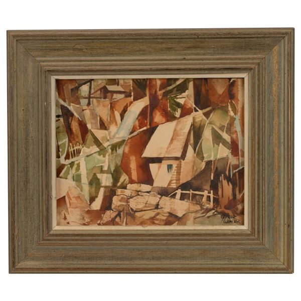 Gustave Wander - Watercolor Cubist Landscape