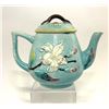 Image 2 : English Majolica Sunflower & Lily Teapot, 1880