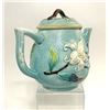 Image 5 : English Majolica Sunflower & Lily Teapot, 1880