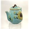 Image 7 : English Majolica Sunflower & Lily Teapot, 1880