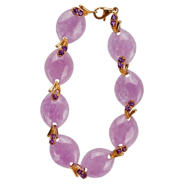 Heng Ngai 14K Purple Jade Amethyst Bracelet