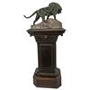 Image 10 : P. Lecourtier Bronze Lion & Gueret Freres Pedestal