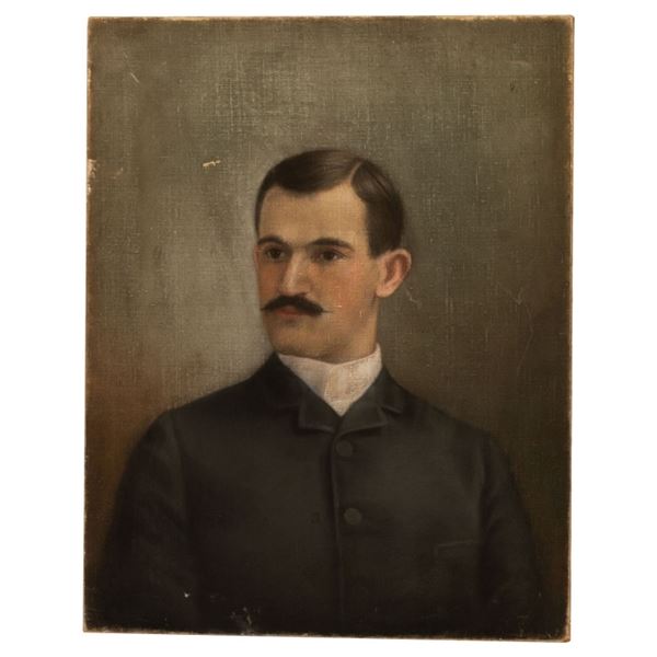 19th C. Portrait of a Man with a Mustache
