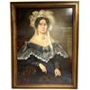 Image 1 : B. Morris 1837 - Oil Painting Portrait of a Lady