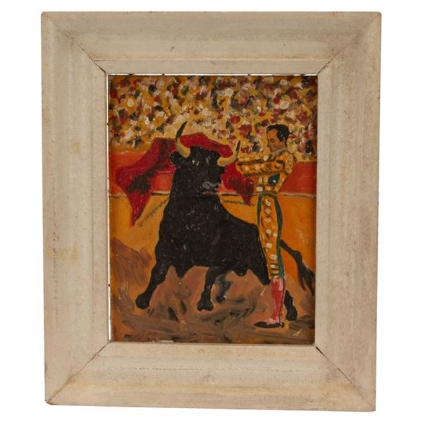 Matador Bull Fighter Scene - Oil Painting