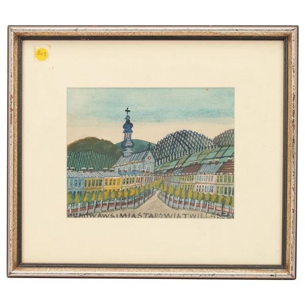 Nikifor Krynicki - Church Landscape Painting