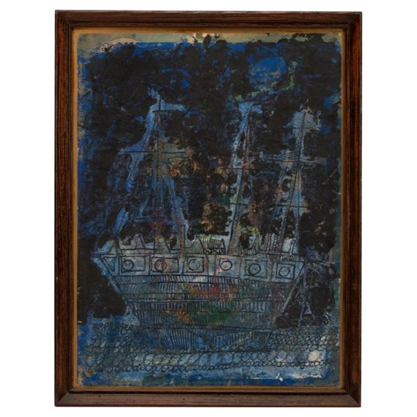 Jonah Kinigstein - "Ghost Ship" Gouache
