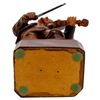 Image 10 : Black Forest Carved Wood Violin Player, Folk Art