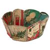 Image 1 : Vintage Handmade Folk Art Christmas Card Basket