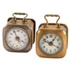 Image 1 : Pair Brass Travel Alarm Clocks, French & German