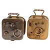 Image 2 : Pair Brass Travel Alarm Clocks, French & German
