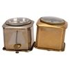 Image 4 : Pair Brass Travel Alarm Clocks, French & German