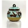 Image 9 : Majolica Flying Cranes Covered Sugar Bowl