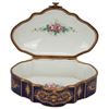 Image 3 : Antique French Sevres Porcelain Cobalt Blue Box
