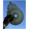 Image 2 : Impressive Chinese Celedon Jade Bi Disc, 14"