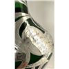 Image 3 : Art Nouveau Silver Overlay Emerald Glass Vase