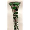 Image 6 : Art Nouveau Silver Overlay Emerald Glass Vase