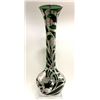 Image 8 : Art Nouveau Silver Overlay Emerald Glass Vase