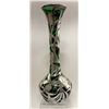 Image 9 : Art Nouveau Silver Overlay Emerald Glass Vase