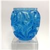 Image 1 : Lalique Crystal Tourbillons Blue Vase