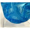 Image 9 : Lalique Crystal Tourbillons Blue Vase