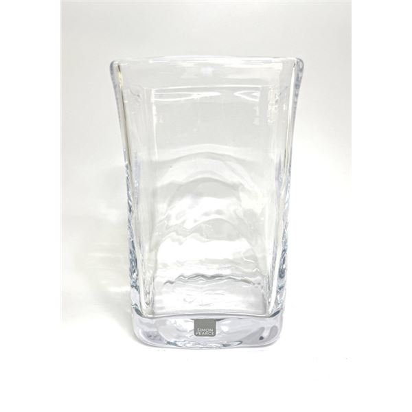 Simon Pearce Art Glass Square Vase