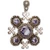 Image 4 : Jerusalem Sterling Amethyst Maltese Cross Pendant
