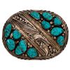 Image 1 : Justin Morris Navajo Sterling Turquoise Buckle