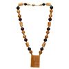Image 2 : 14K Asian Inspired Polished Bone Bead Necklace