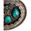 Image 5 : H.L. Zuni Sterling Turquoise Belt Buckle
