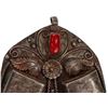 Image 5 : Silver Southwestern Coral Horn Turquoise Pendant