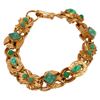 Image 1 : Florenza Gold Tone Peking Glass Charm Bracelet