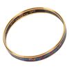 Image 3 : Hermes Paris Narrow Flags Blue Enamel Bangle