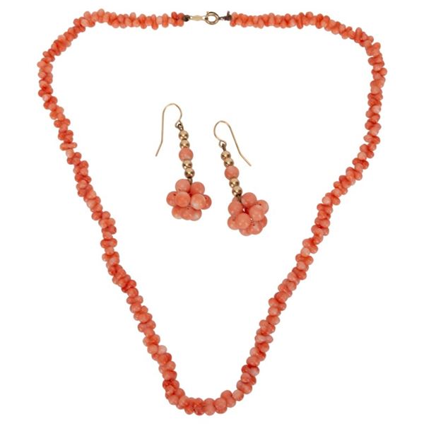 Gold Filled Salmon Coral Jewelry Lot