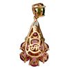 Image 3 : BBJ 14K Gold Colored Sapphires Ring Pendant