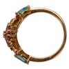 Image 5 : BBJ 14K Gold Colored Sapphires Ring Pendant