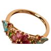 Image 7 : BBJ 14K Gold Colored Sapphires Ring Pendant