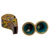 Image 2 : Cloisonne Enamel Three Piece Pendant Charm Lot