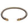 Image 1 : David Yurman 18K Sterling Diamond Cable Cuff