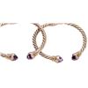 Image 3 : Robert Manse Sterling 18K Amethyst Cable Cuff Pair