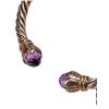 Image 4 : Robert Manse Sterling 18K Amethyst Cable Cuff Pair