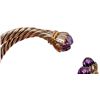 Image 5 : Robert Manse Sterling 18K Amethyst Cable Cuff Pair